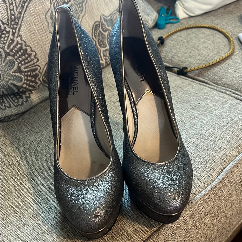 Michael Kors Glittering Silver Heel good condition